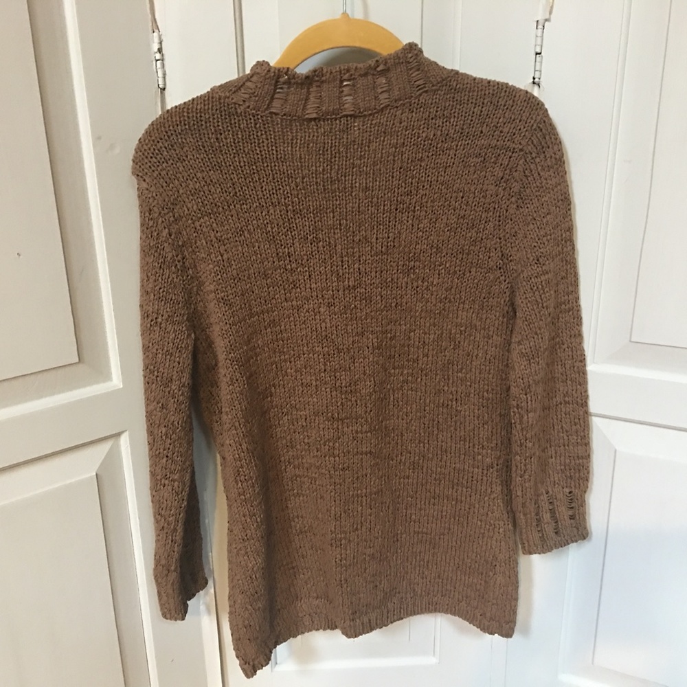Cambridge Dry Goods Brown V-Neck Sweater - Picture 10 of 15